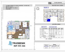 Jednosobni stan 43m2 +28m2 terasa