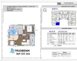 Jednosobni stan 43m2 +28m2 terasa